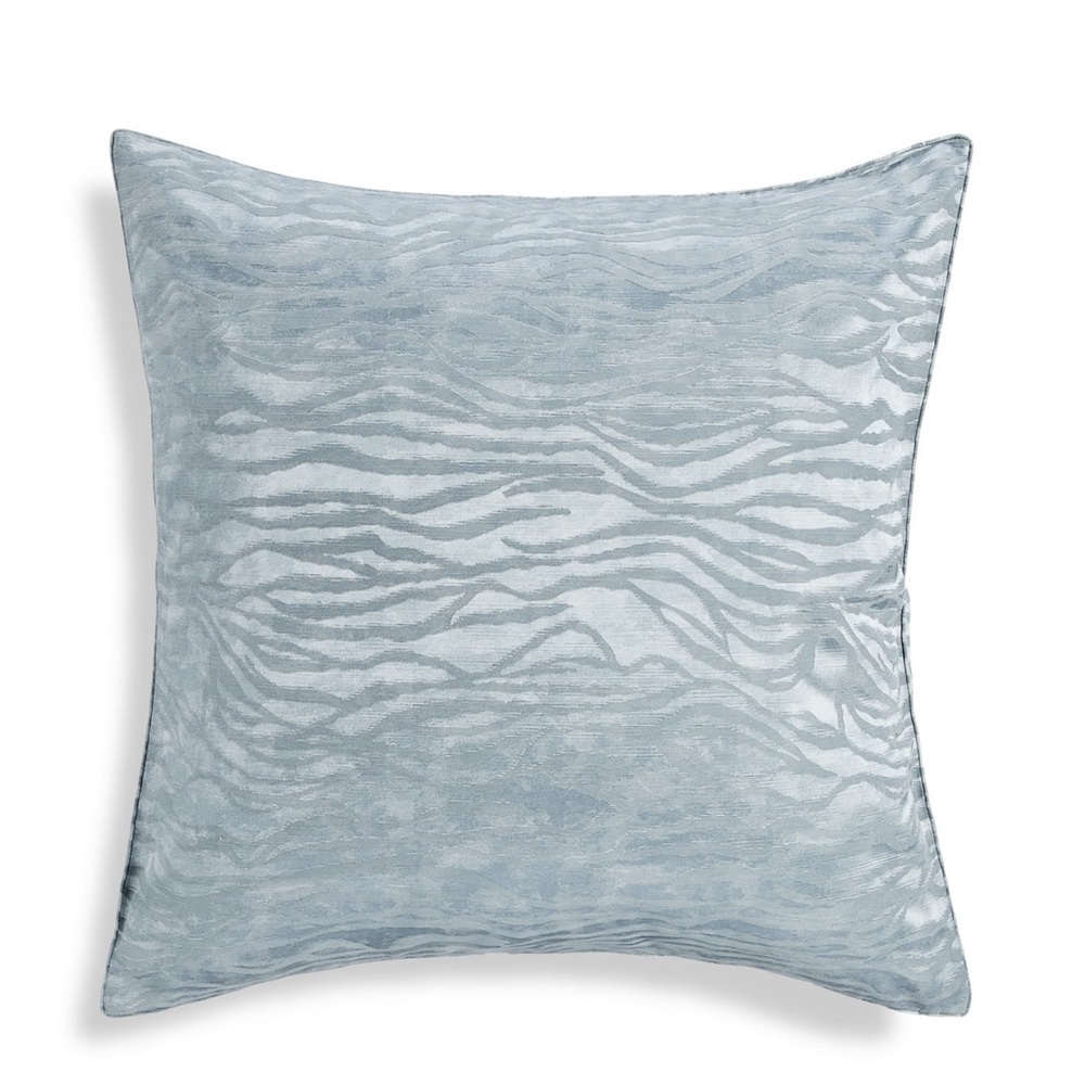 Hotel Collection Pale Blue Jacquard Zebra-Stripe Decorative Pillow